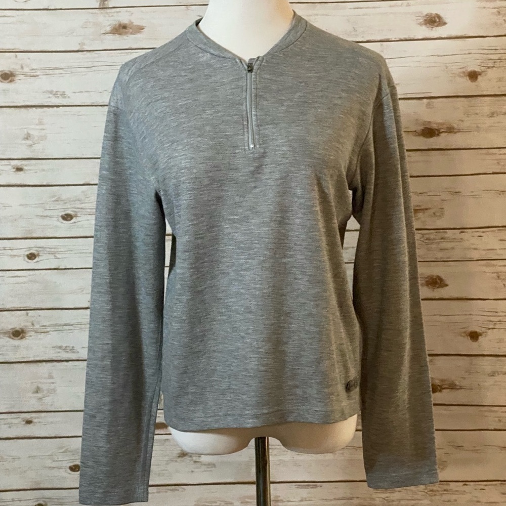 REI knit quarter zip pullover top